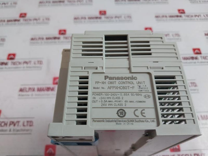 Panasonic Afpxhc60T-f Fp-xh C60T Control Unit Ver 1.6 24V Dc 100-240V 0.65A