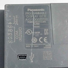Panasonic Aig12Gq02Dt03 Programmable Display 24V-- 0.07A Class 2
