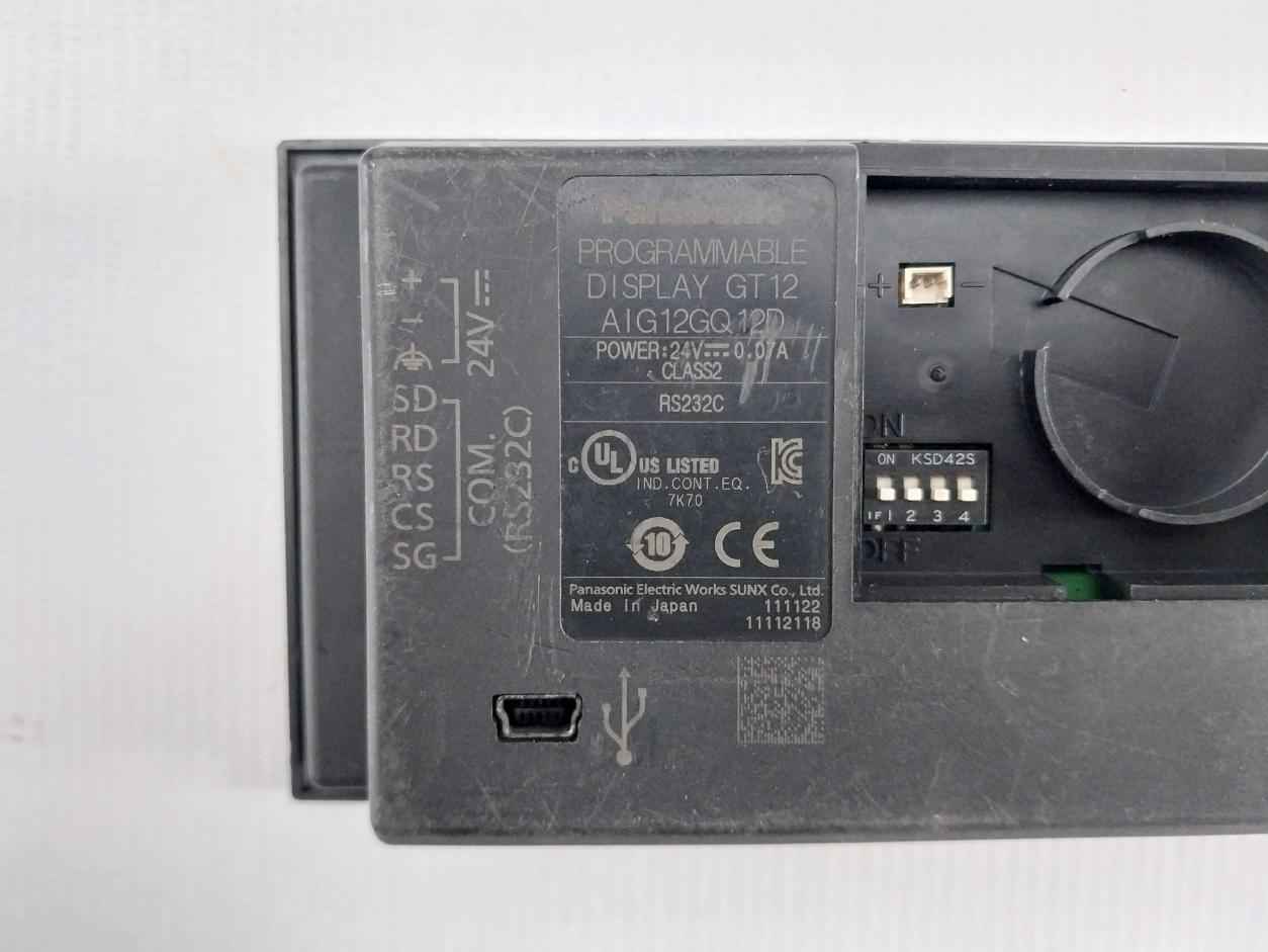Panasonic Aig12gq12d Programmable Display 24v 0.07a Class 2(not Working)