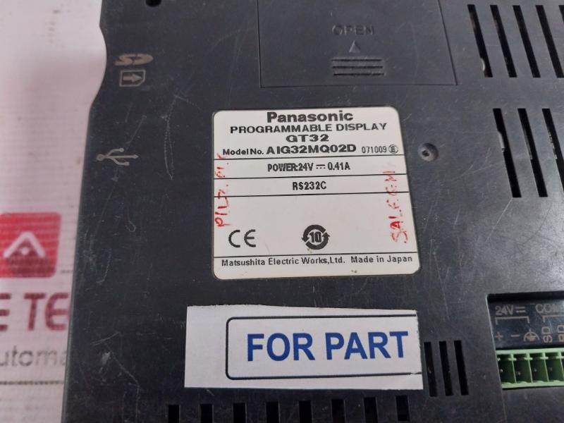 Panasonic Aig32Mq02D Programmable Display Gt32 24V