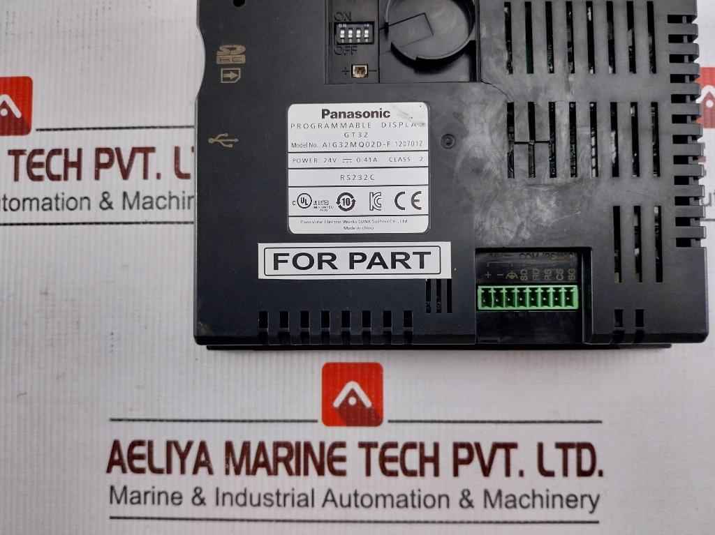 Panasonic Aig32mq02d-f 120701z Gt32 Programmable Display Panel (Not Working)