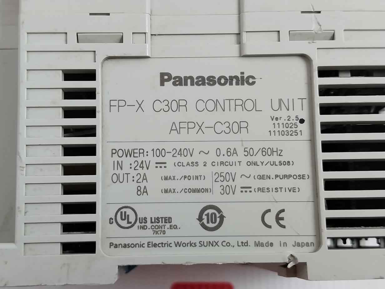 Panasonic Fp-x C30R Control Unit 100-240V~ 0.6A 50/60Hz