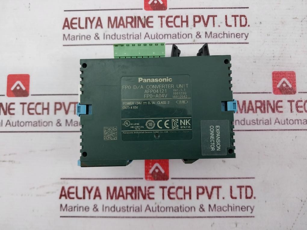 Panasonic Fp0-a04V Fp0 D/A Converter Unit Fp0R-t32Mt Afp04121 24V 0.1A Ver. 1.1