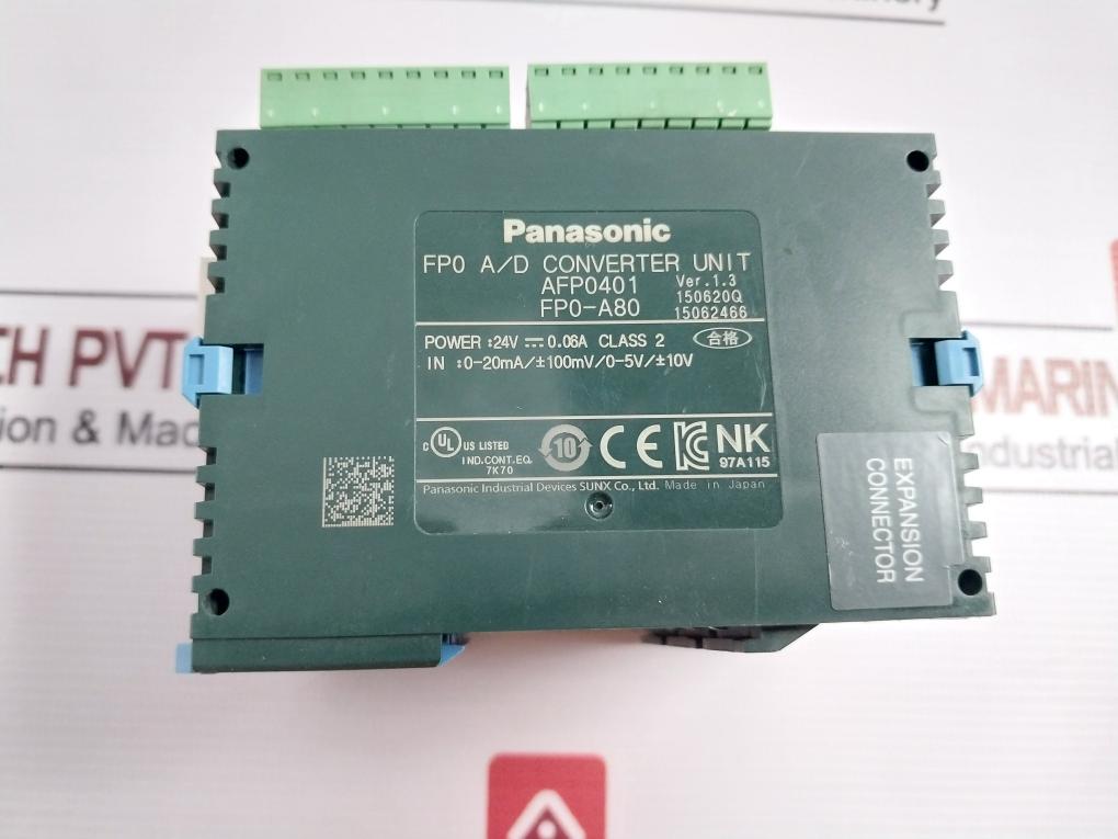 Panasonic Fp0R-c16Cp Plc A/D Converter I/O Unit Afp0401 Ver.1.3 24V-0.06A