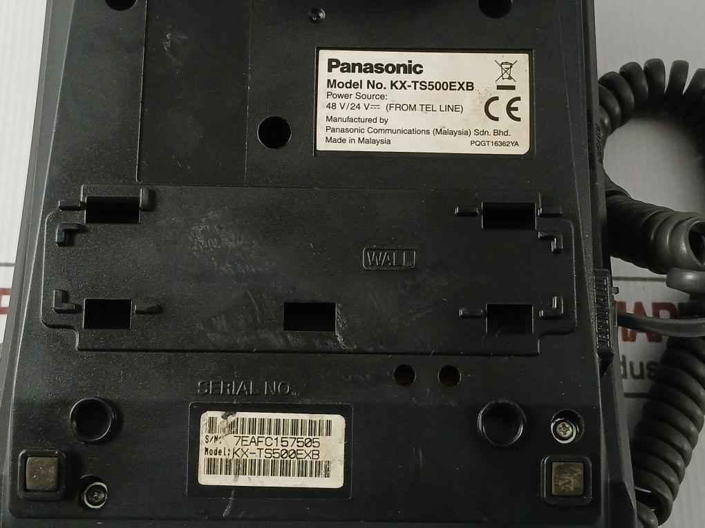 Panasonic Kx-ts500Exb Integrated Corded Phone System 48 V/24 V Pqgt16362Ya