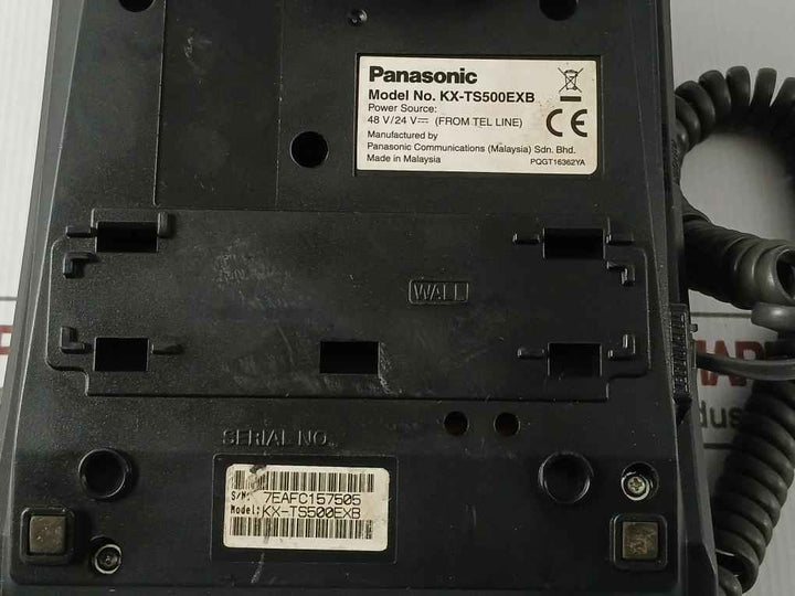 Panasonic Kx-ts500Exb Integrated Corded Phone System 48 V/24 V Pqgt16362Ya