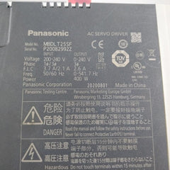 Panasonic Mbdlt25Sf Ac Servo Driver