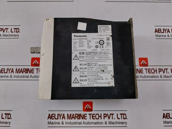 Panasonic Mddht3530 Ac Servo Drive 200-240V 0-240V 20100901 9.1A/5.2A 5.9A