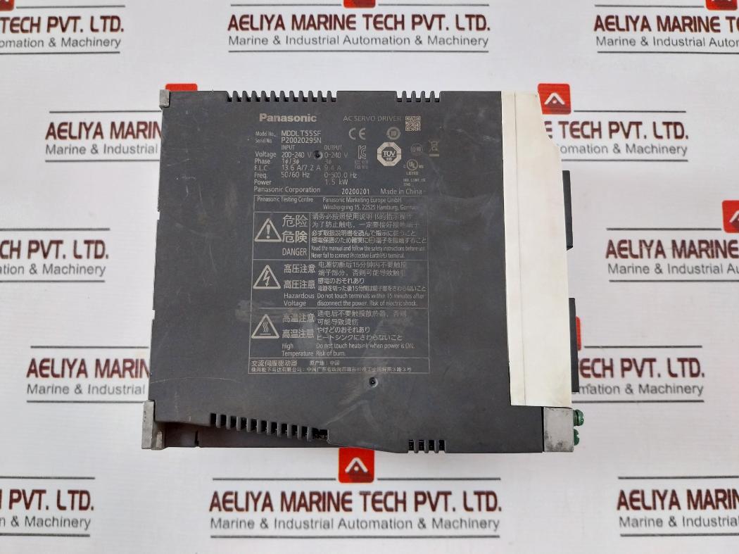 Panasonic Mddlt55Sf Ac Servo Driver Input 200-240V Output 0-240V