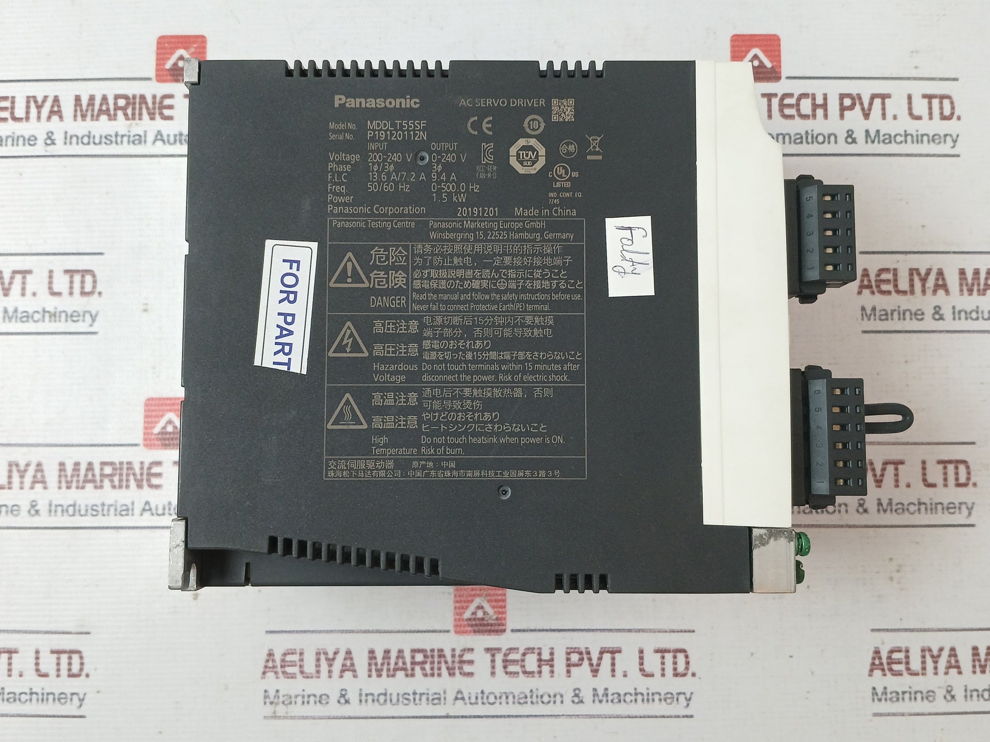 Panasonic Mddlt55sf Ac Servo System 200-240v 50/60hz