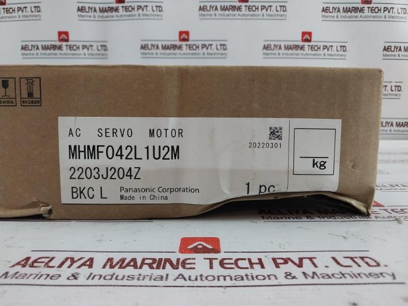 Panasonic Mhmf042L1U2M Ac Servo Motor 250 Hz 3000 R/Min 1.27 N•M Ip65