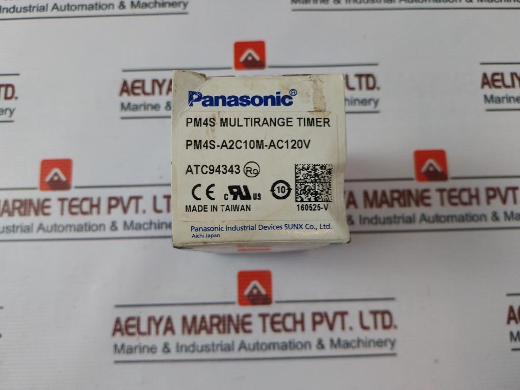 Panasonic Pm4S-a2C10M-ac120V Multirange Timer 5A 250V