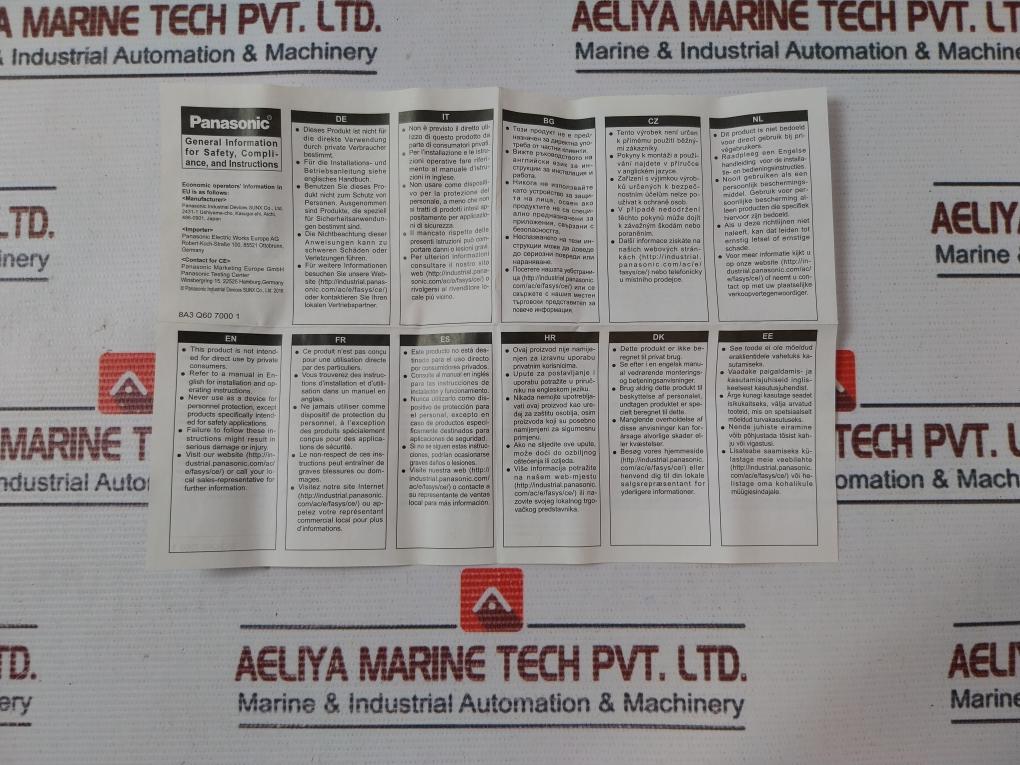 Panasonic Pm4S-a2C10M-ac120V Multirange Timer 5A 250V