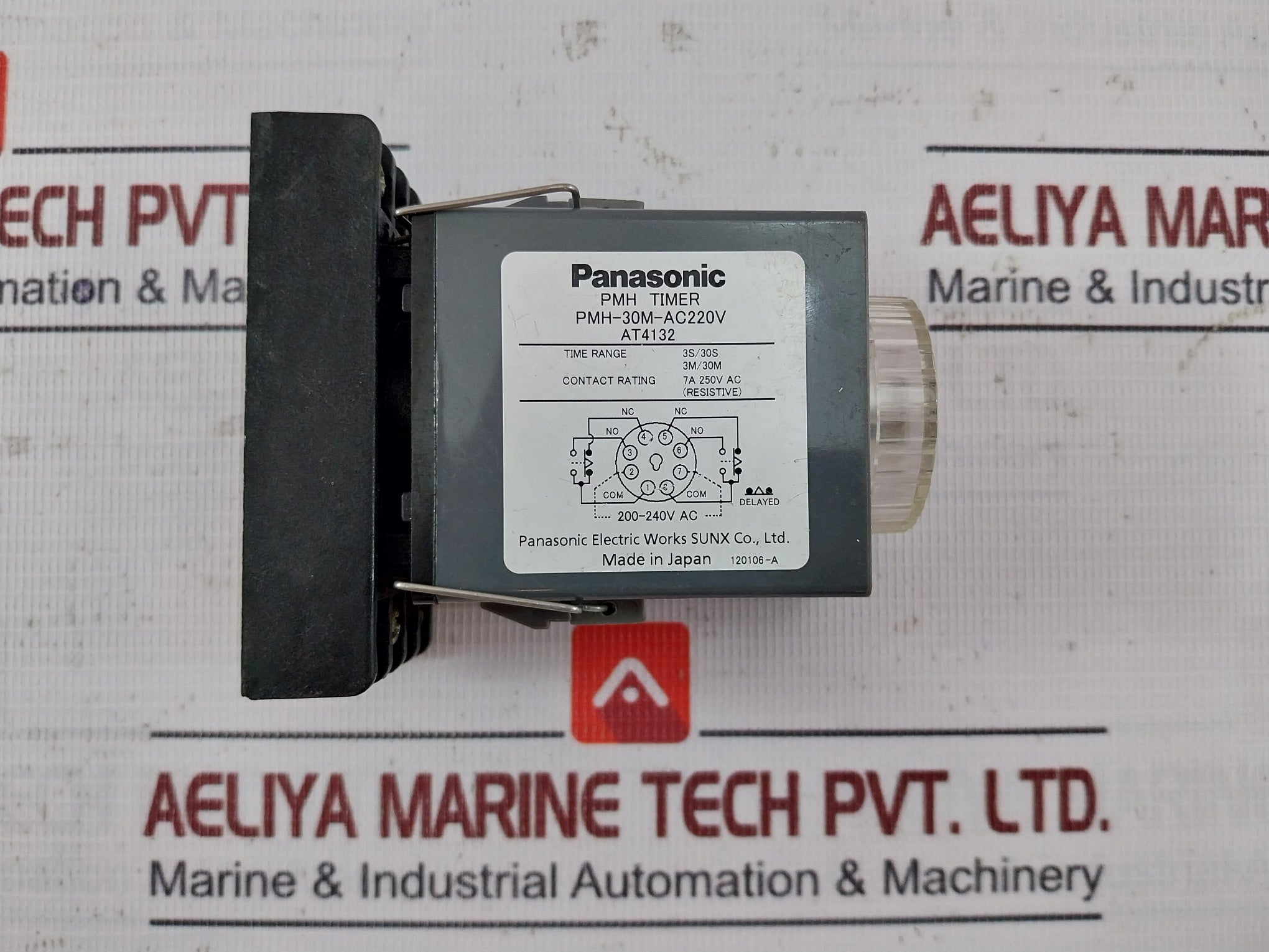 Panasonic Pmh-30M-ac220V Compact Power On-delay Timer 3S/30S At4132 200-240V