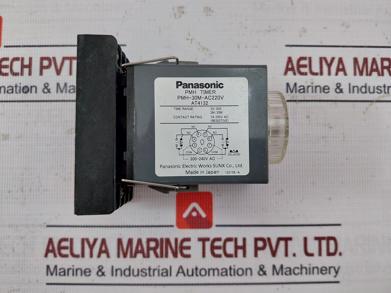 Panasonic Pmh-30M-ac220V Compact Power On-delay Timer 3S/30S At4132 200-240V