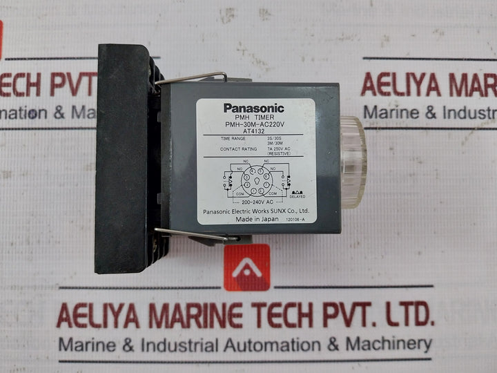 Panasonic Pmh-30M-ac220V Compact Power On-delay Timer 3S/30S At4132 200-240V
