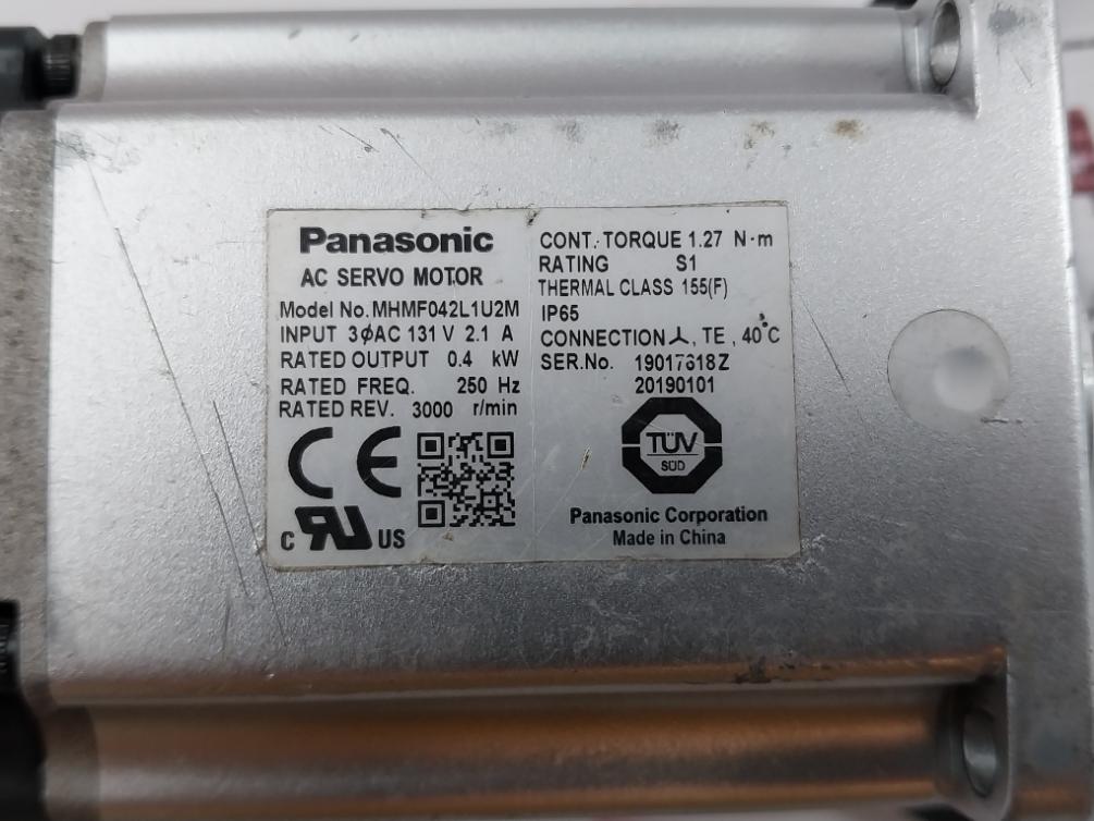 Panasonic Servo Motor 20190101 Mhmf042L1U2M