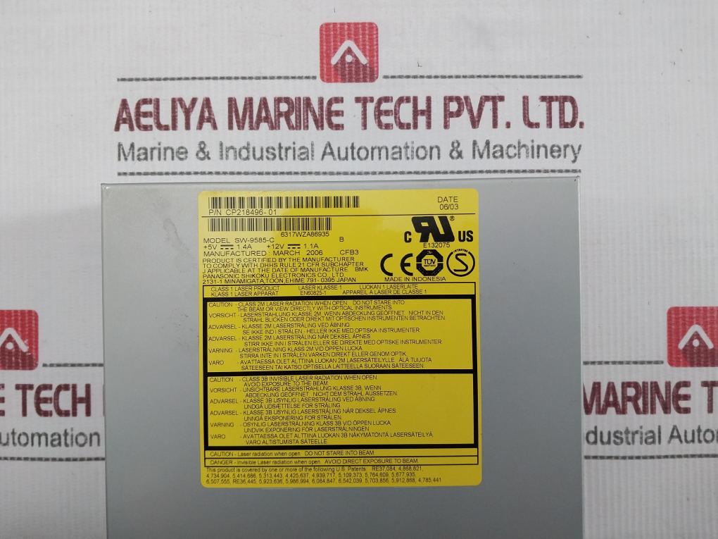 Panasonic Sw-9585-c Dvd Multi Recorder Cp218496-01 5V-1.4A