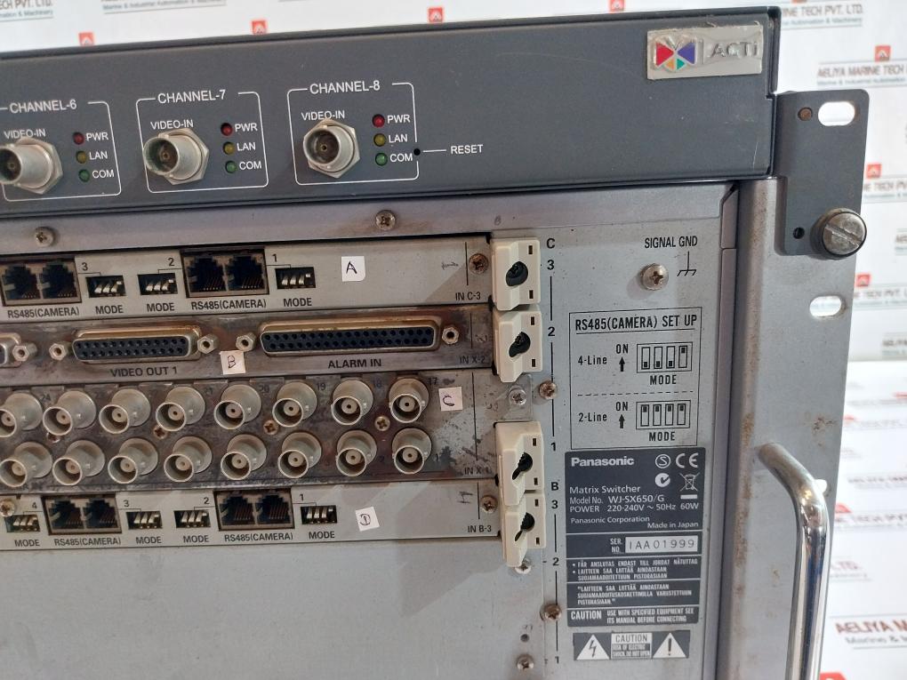 Panasonic Wj-sx650/G Matrix Switcher System 220-240V 50Hz 60W