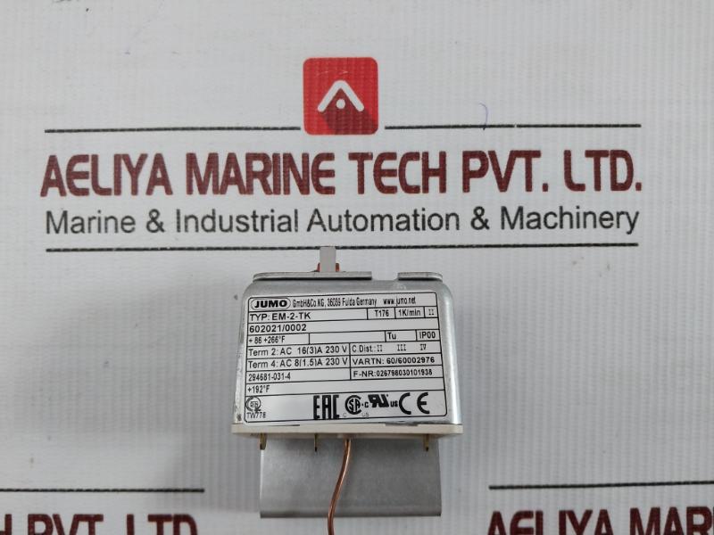 Panel-mount Capillary Thermostat Em-2-tk Jumo