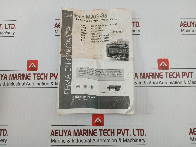 Panel Indicator -50/+600˚C 230 Vac 50/60 Hz Fema Electronica Mag-35-22-0-sp21