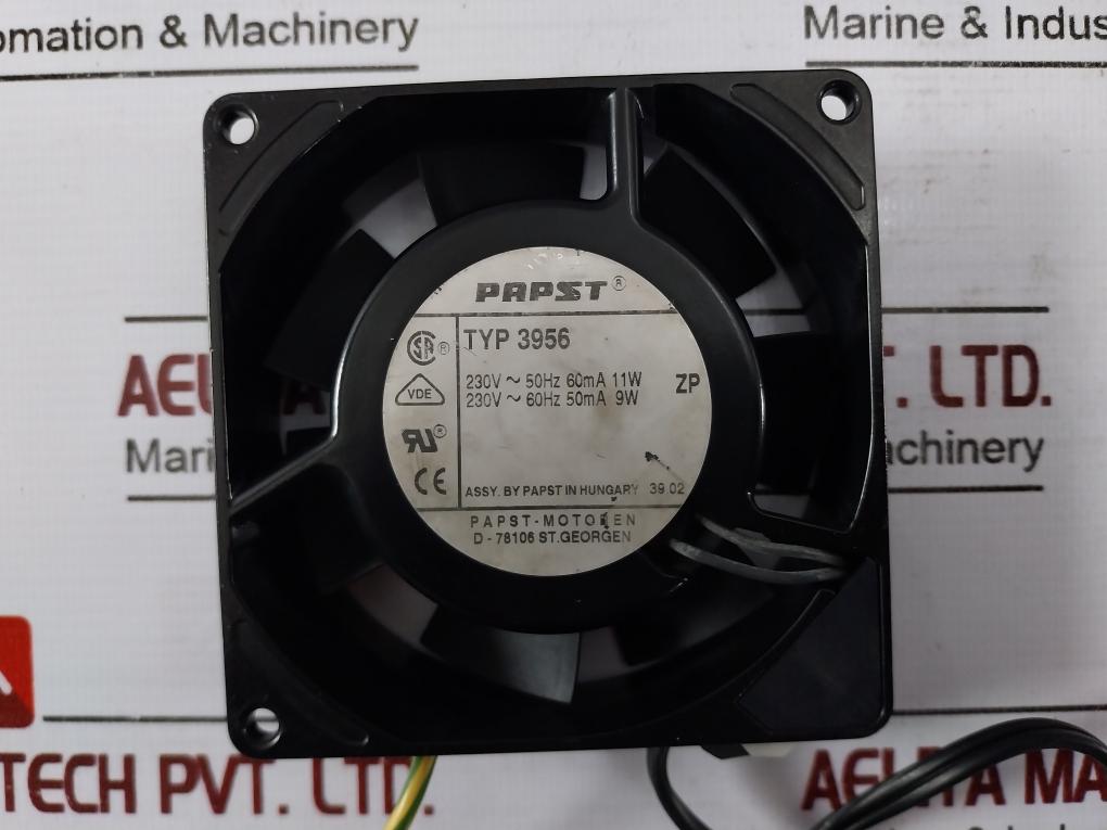 Papst 3956 Axial Cooling Fan 230V 50Hz/60Hz 11W/9W