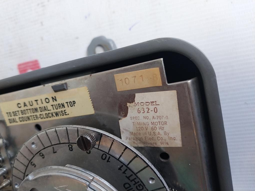 Paragon 632-00 Defrost Time Control Timing Motor 120V 60Hz A-707-00
