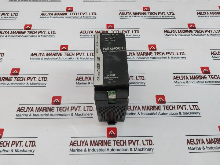 Paramount P-OR-48-10-A4 OR-ING Diode Unit 10A 48VDC