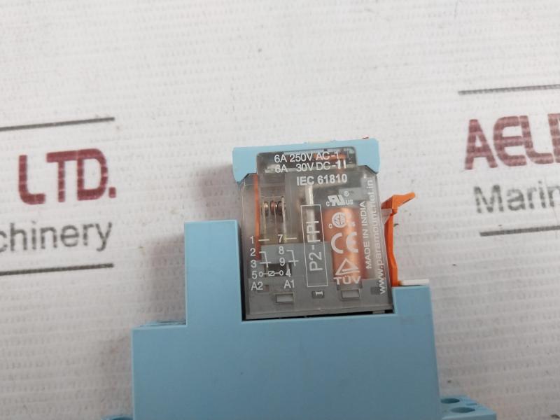 Paramount P2-fpi Plug-in Relay 230Vac 7A/250Vac 6A 30V