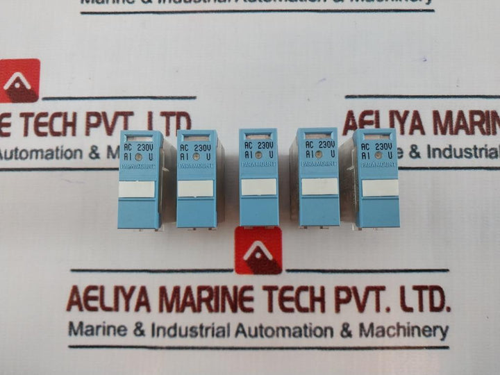 Lot of 13X PARAMOUNT P2-FPR AC 230V Relay 6A 250V AC-1 30V DC-1 IEC 61810