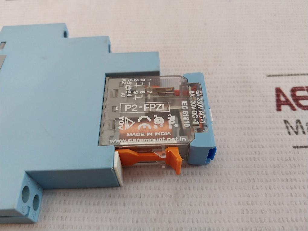 Paramount P2-fpzi Relay With Base 6A 30V Dc-1 7A/250Vac Dc 24V