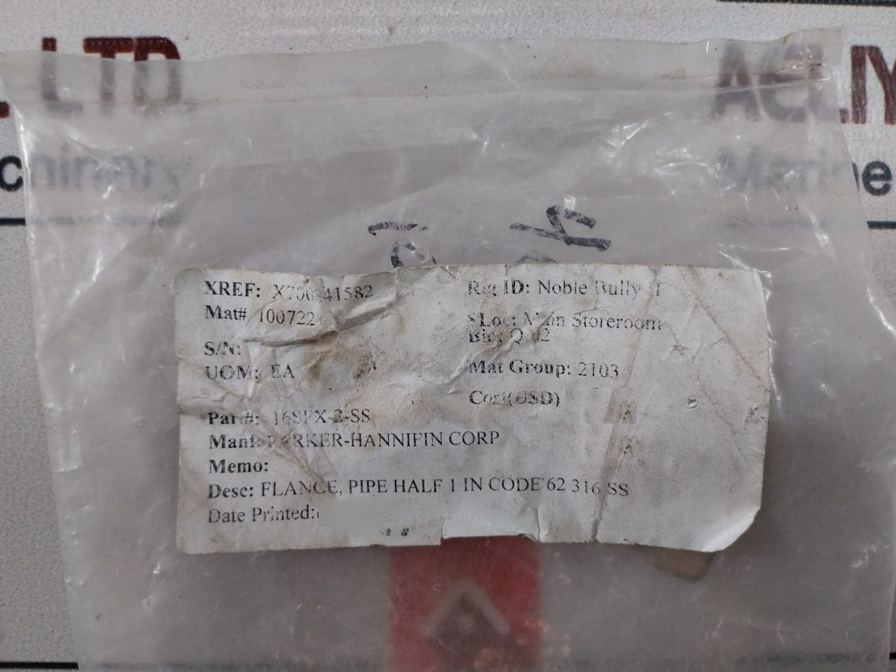 Parker-hannifin 16Sfx-2-s/S Flange Pipe Half 1 In