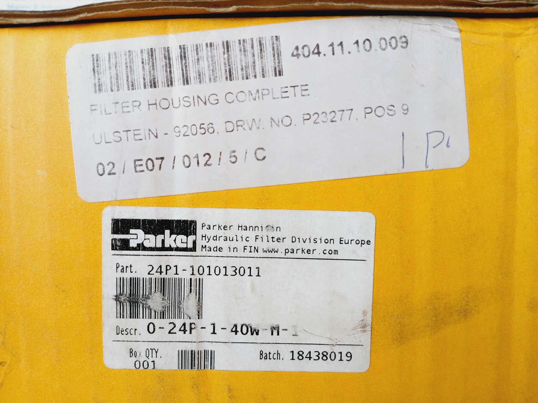 Parker 0-24p-1-40w-m-1 Hydraulic Filter Cartridge