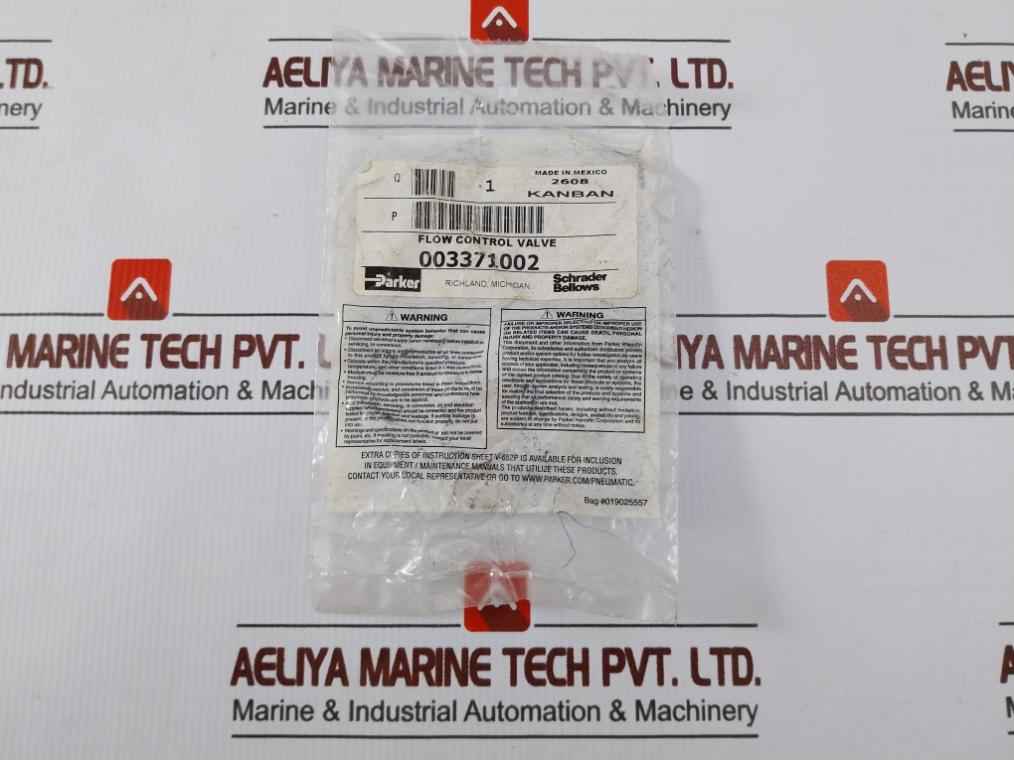 Parker 003371002 Flow Control Valve 250 Psig Max