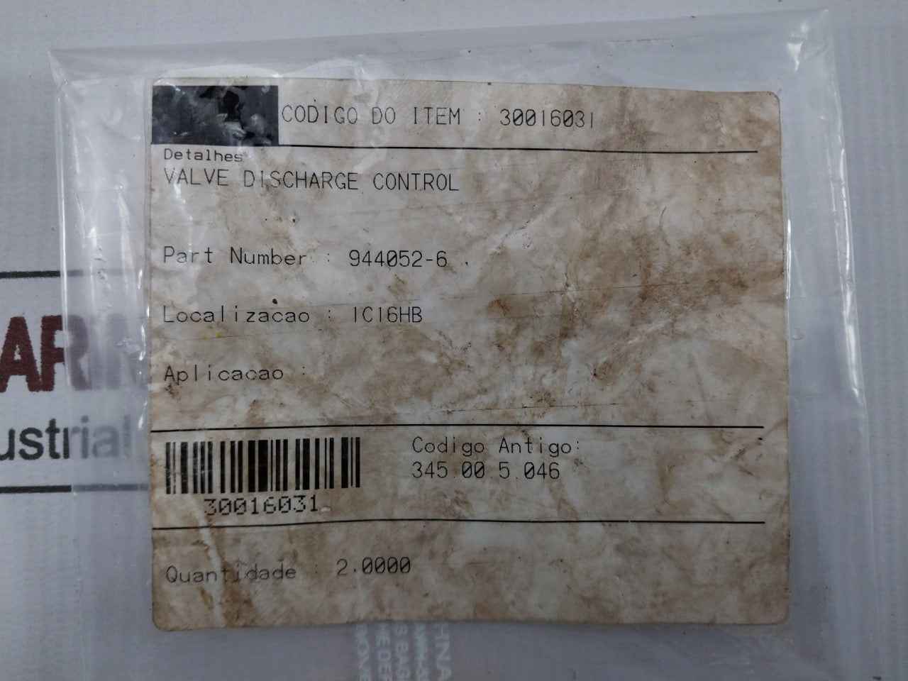 Parker 003371002 Flow Control Valve 250 Psig Max 345.00.5.046