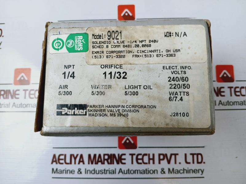 Parker 04F25C2122Cafgc1577 Fluid Control Solenoid Valve -1/4 Npt 240V