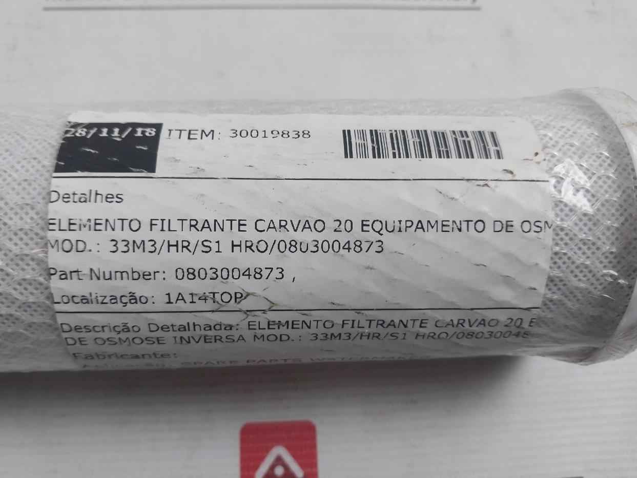 Parker 0803004873 Carbon Filter Element 33M3/Hr/S1 Hro/080300487