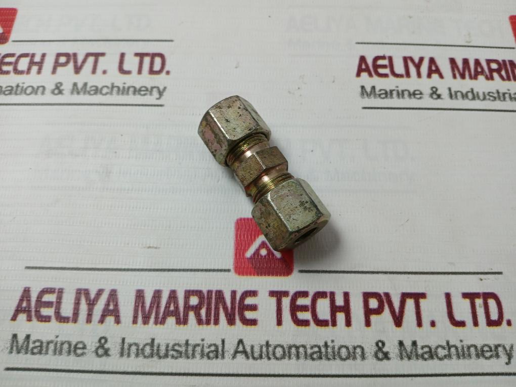 Parker 10-s Tube Steel Double Ferrule Union Fitting