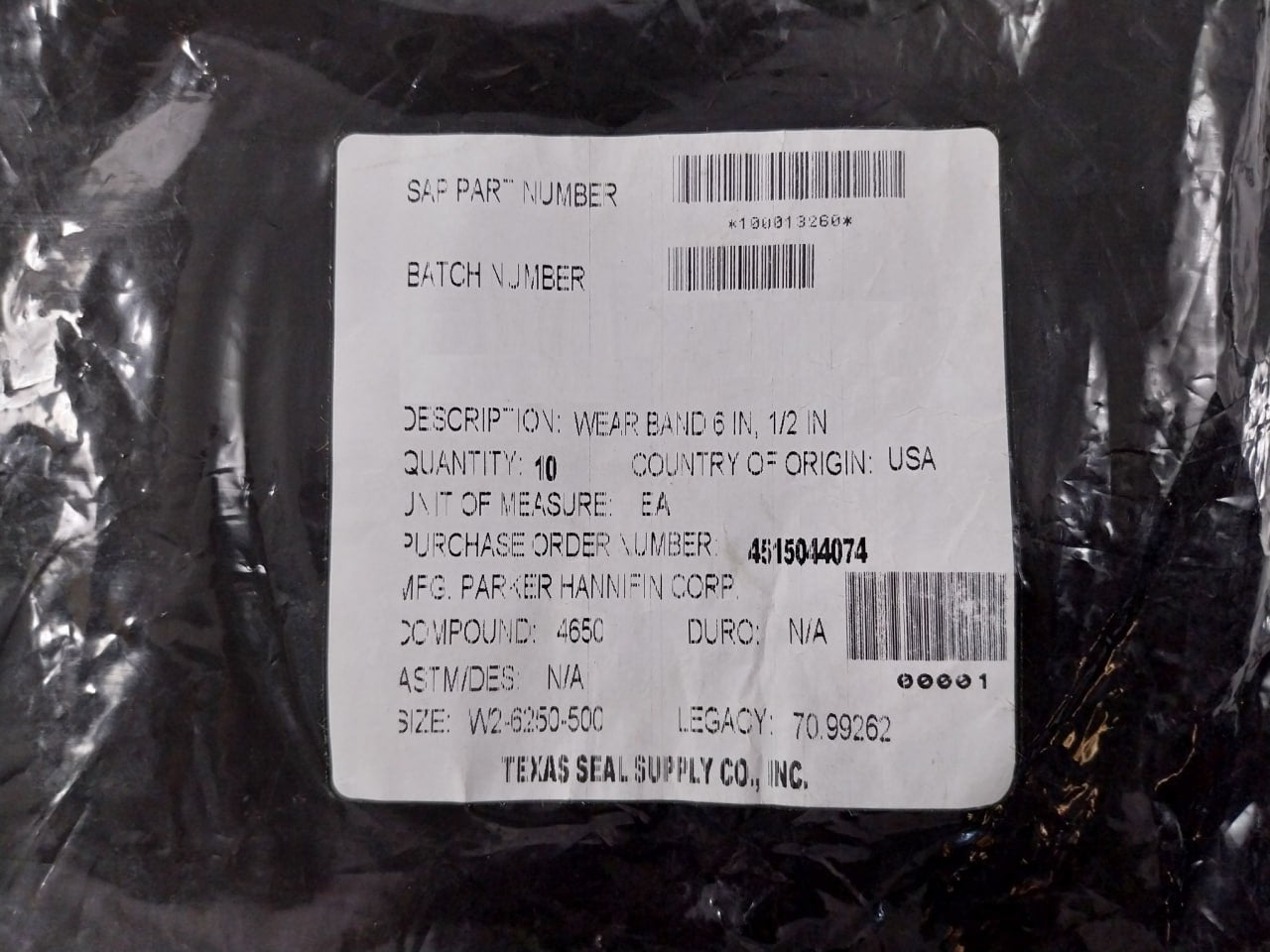 Parker 100013260 Wear Band Ring 6-1/2