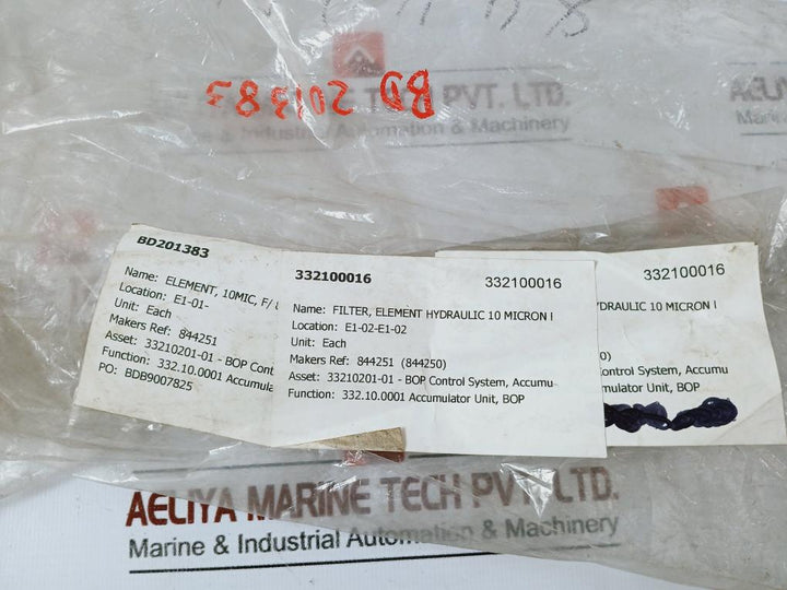 Parker 10 Micron Hydraulic Filter Element 844251