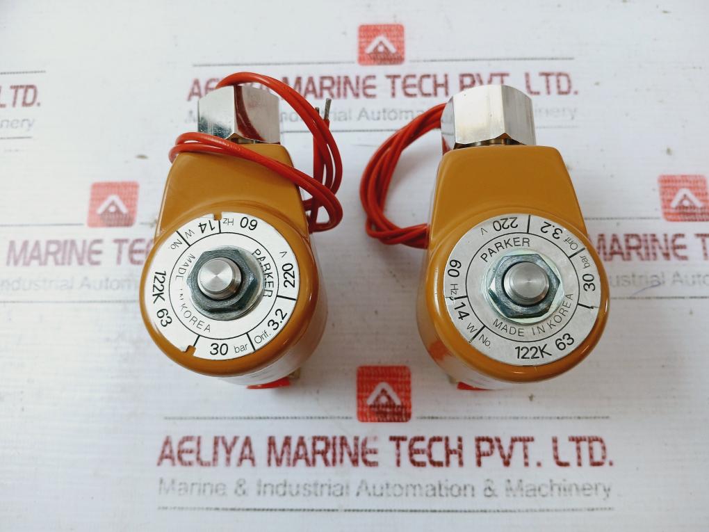 Parker 122K63-6000-496265B7 Solenoid Valve Ac220V/60Hz 14W 30Bar K1819