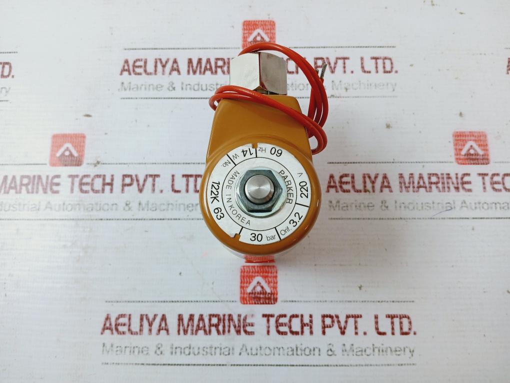 Parker 122K63-6000-496265B7 Solenoid Valve Ac220V/60Hz 14W 30Bar K1819