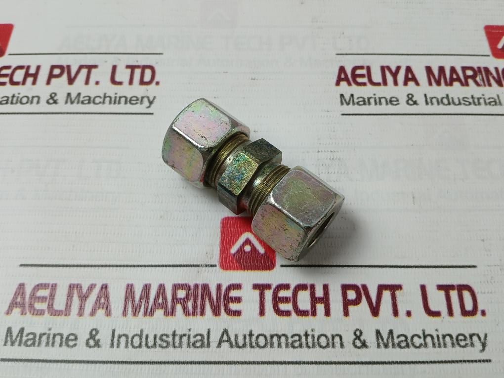 Parker 16-s Tube Steel Double Ferrule Union Fitting