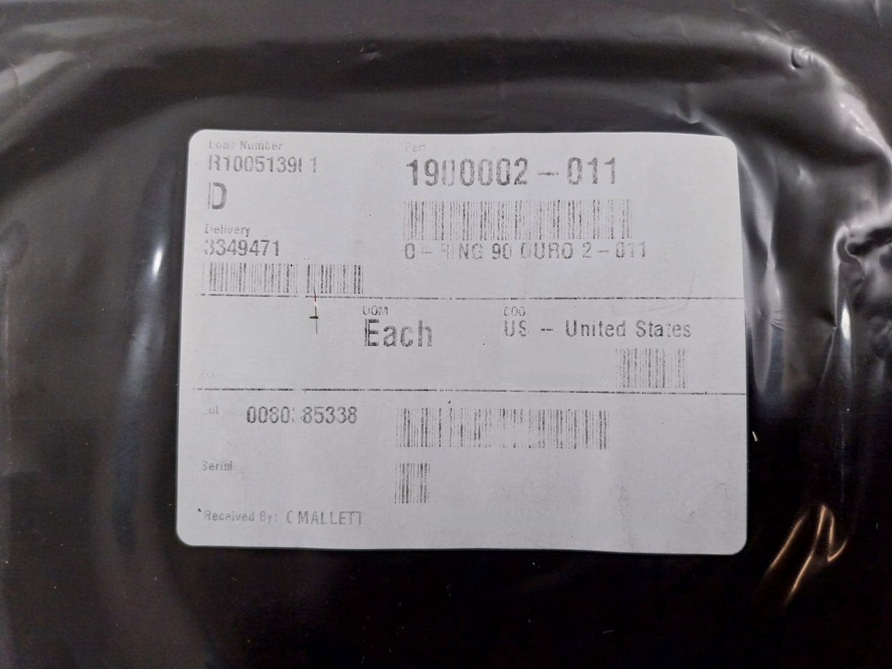 Parker 1900002-011 O-ring 90 Duro - N552 Hydraulic / Bop Seal 5/16X7/16X1/16