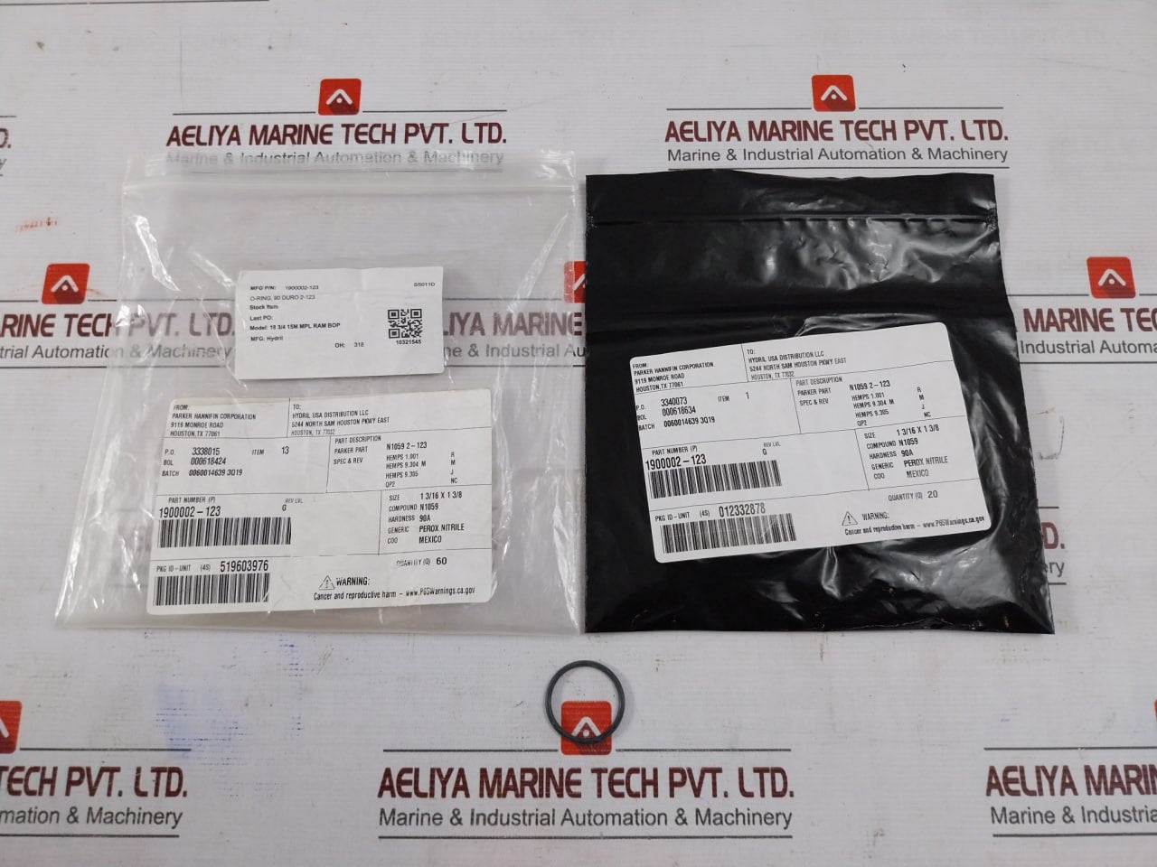 Parker 1900002-123 O-ring 90 Duro Hydril Bop Seal N1059 1.19X1.38