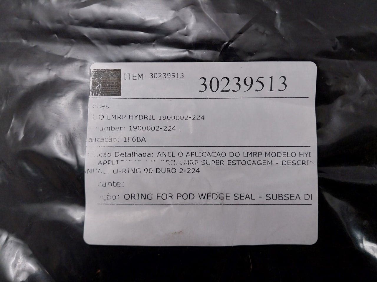 Parker 1900002-224 O-ring For Pod Wedge Seal 90A 90 Duro 2-224