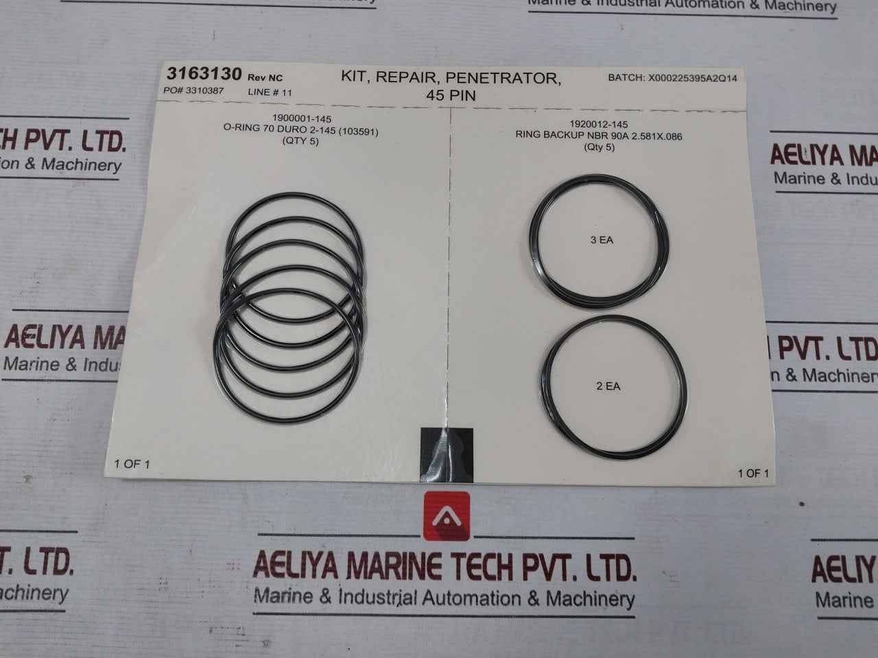 Parker 3163130 Repair Penetrator Kit 45 Pin O-ring Nitrile 70A 1900001-145