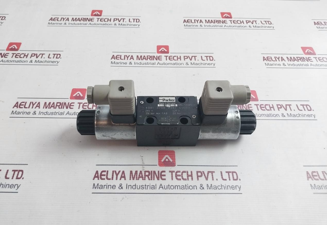 Parker 4D01 3208 0302 C1G0Q Hydraulic Directional Control Valve 24Vdc 100%Ed 14A