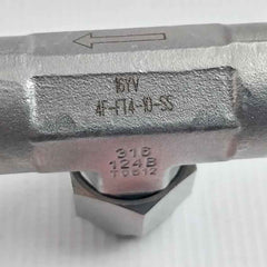 Parker 4f-ft4-10-ss Tee Filter Valve 124b