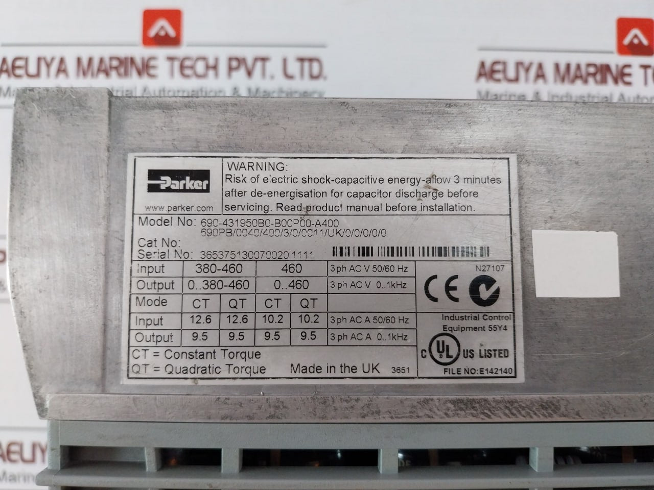 Parker 690-431950B0-b00P00-a400 Integrator Ssd Ac Variable Frequency Drive 3Ph